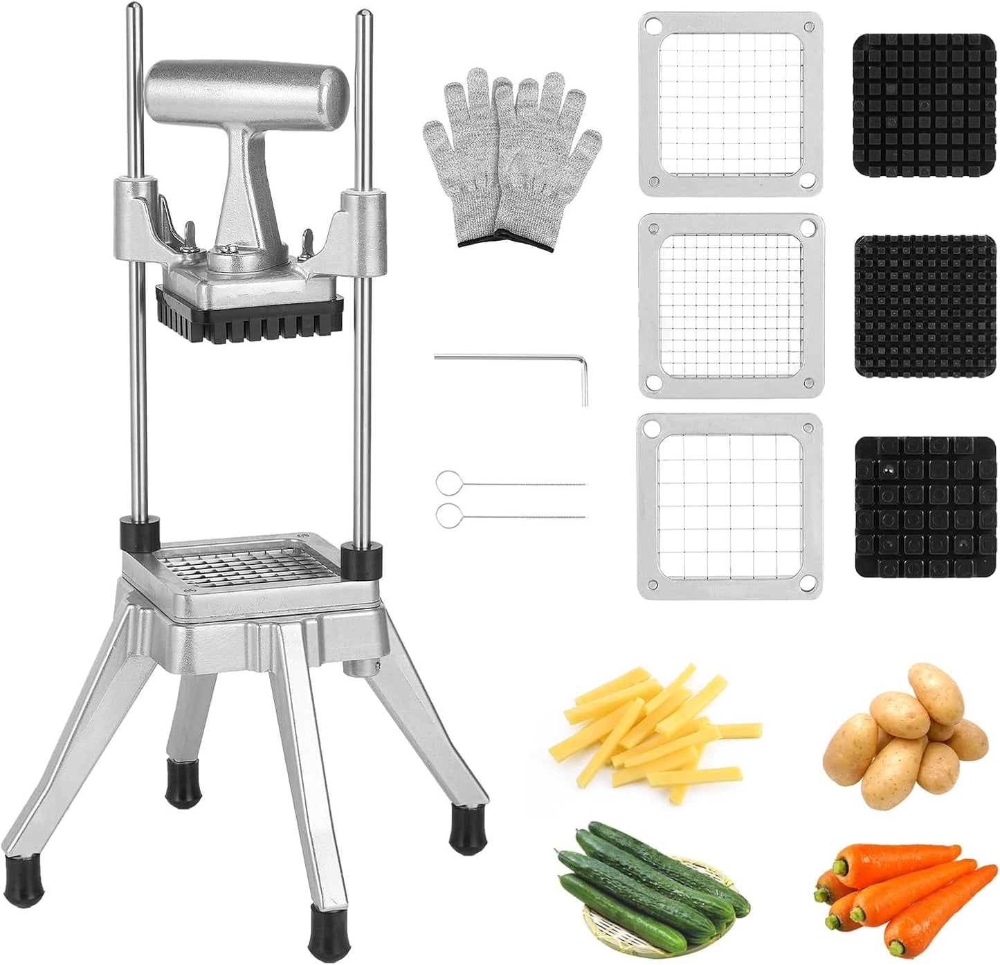 Commercial Vegetable Chopper & French Fry Cutter for Home Use