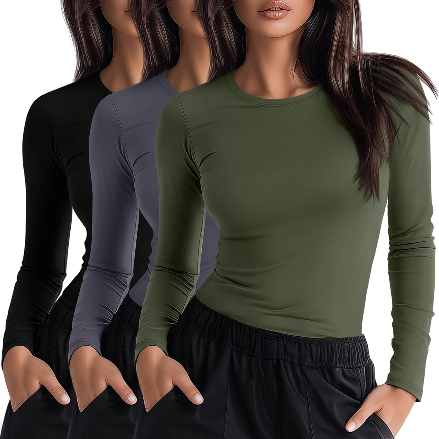 Neer 3 Pack Womens Underscrub Shirts for Comfort and Style
