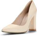 IDIFU Women's IN4 Chunky-HI Pointed Toe Pumps - 4in Elegance