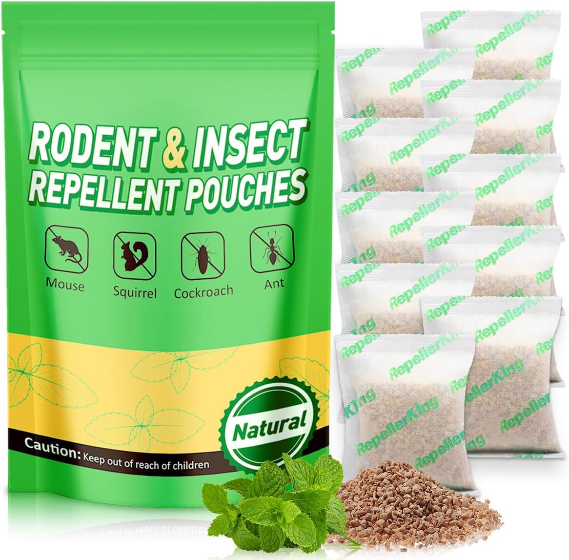 Zekrio Pest Repellent Pouches - Natural Rodent Deterrent