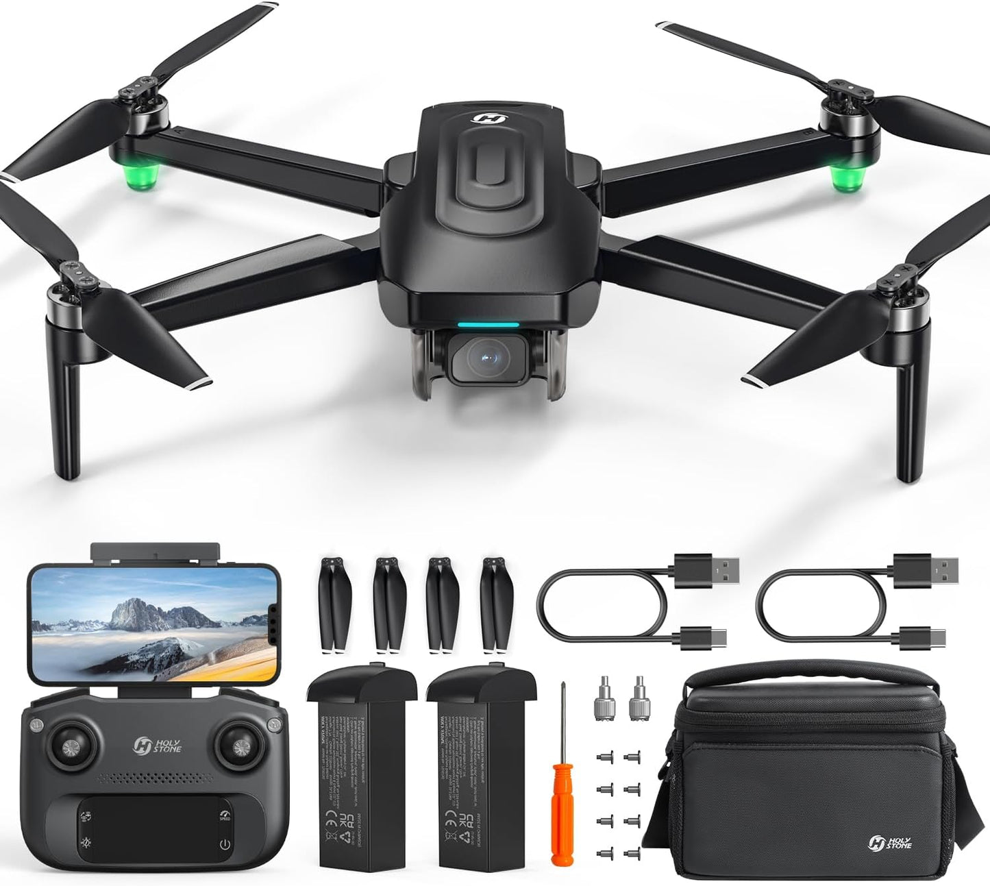 Holy Stone GPS Drone: 4K Camera, Fast Charge & 60 Mins Flight