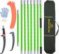 27FT Manual Pole Saw Tree Trimmer - Extendable 8-Section Reach