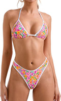 Women Thong String 2 Piece Bikini Set - Cheeky Halter Swimwear