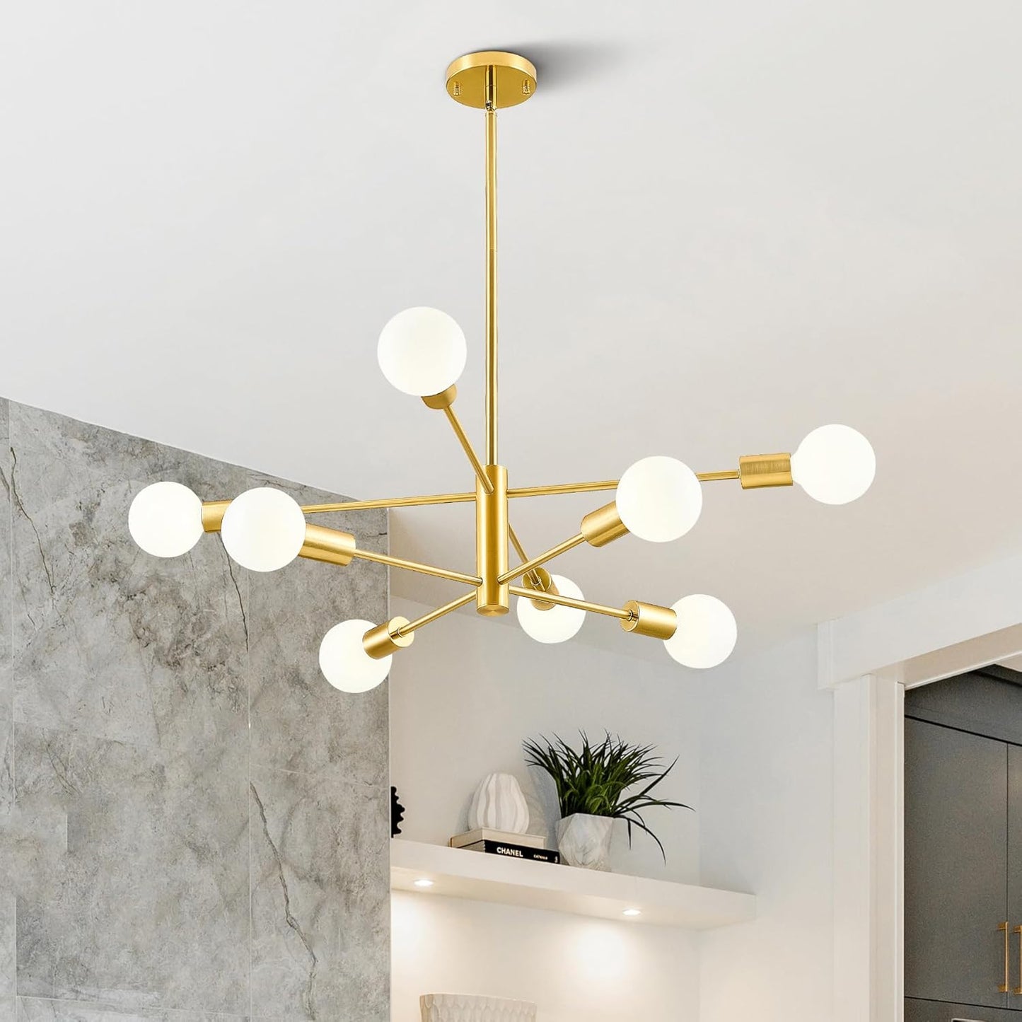 VONLUCE 8-Light Sputnik Chandelier for Modern Dining Spaces