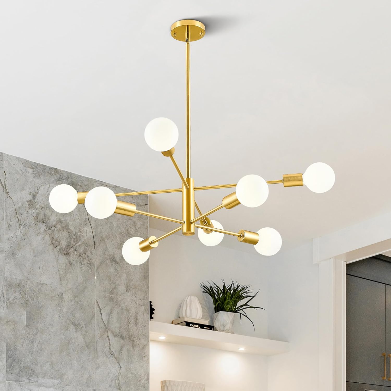 VONLUCE 8-Light Sputnik Chandelier for Modern Dining Spaces