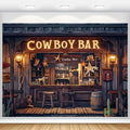Western Backdrop 10x8ft Cowboy Themed Party Banner - Retro Wild West
