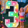Ledido 4FT Marquee Light Up Numbers - 34 Colors Remote Control