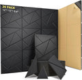 20 pack Sound Proof Foam Panels for Walls - Clearer Audio, Easy