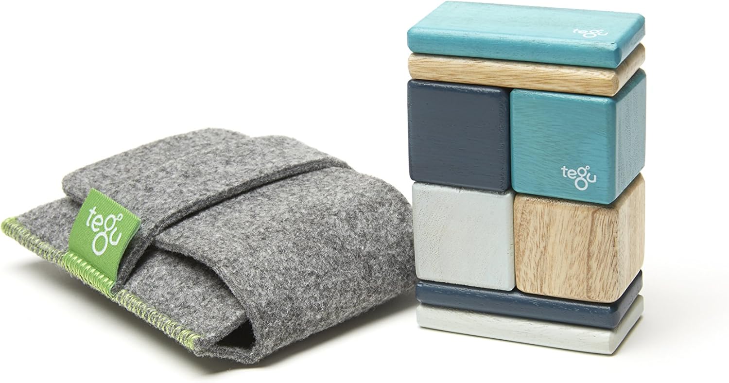 Tegu Pocket Pouch Magnetic Wooden Block Set for Creative Play
