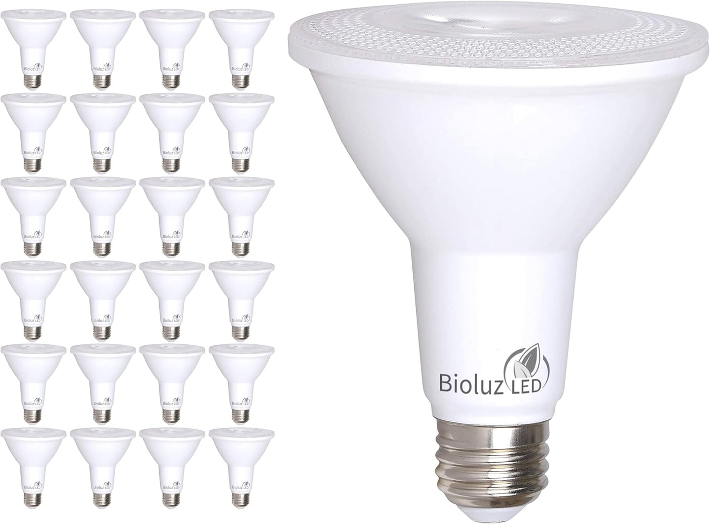 Bioluz 24-Pack PAR30 LED Light Bulbs for Bright Indoor & Outdoor