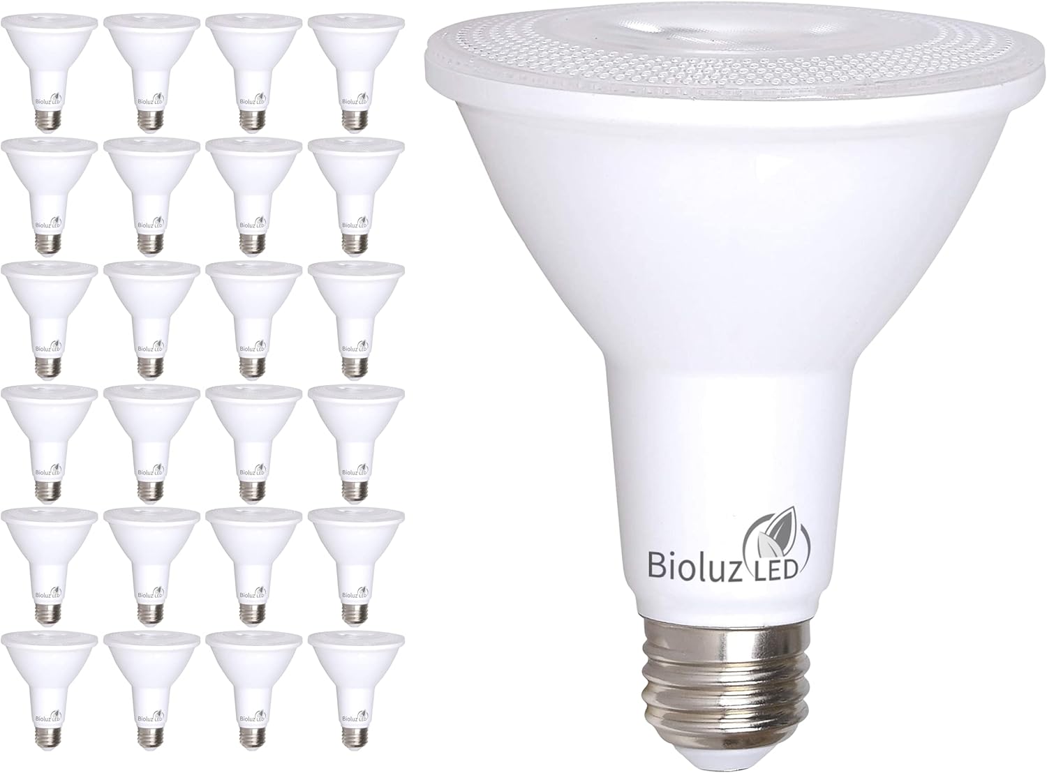 Bioluz 24-Pack PAR30 LED Light Bulbs for Bright Indoor & Outdoor