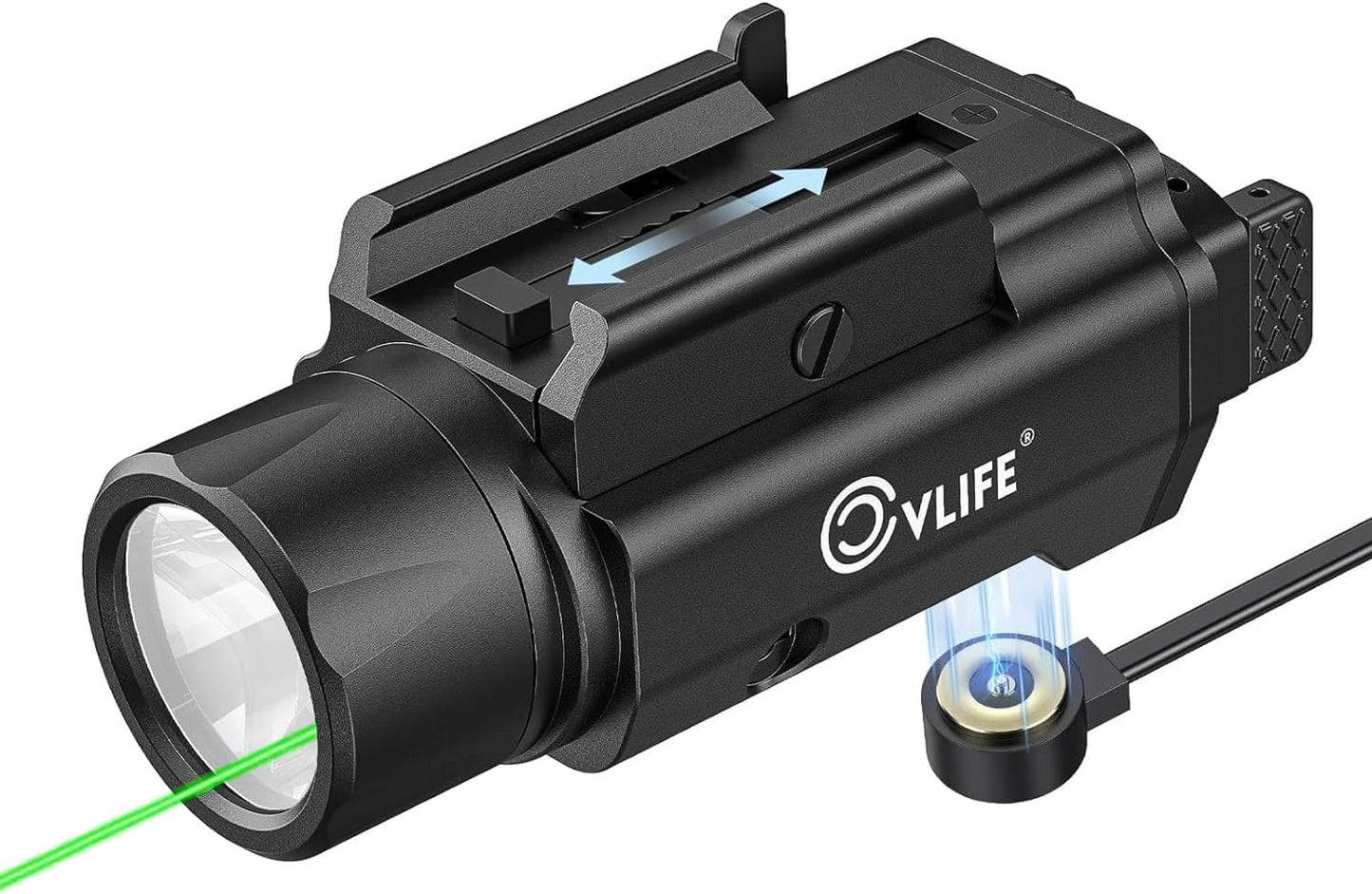 CVLIFE 1500 Lumens Laser Light Combo for Pistol with Strobe