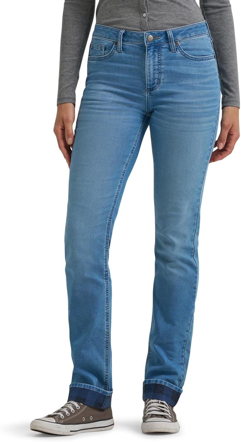 Lee Womens Legendary Mid Rise Straight Leg Jean for Comfort