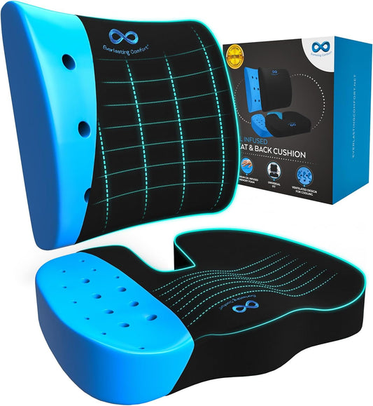 Get Ultimate Comfort: Lumbar Support & Seat Cushion Combo