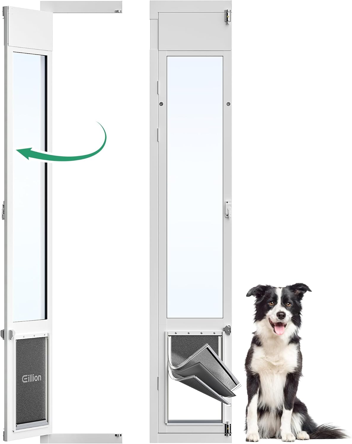 3 Flap Large Dog Door for Sliding Glass Door - Perfect for Pets