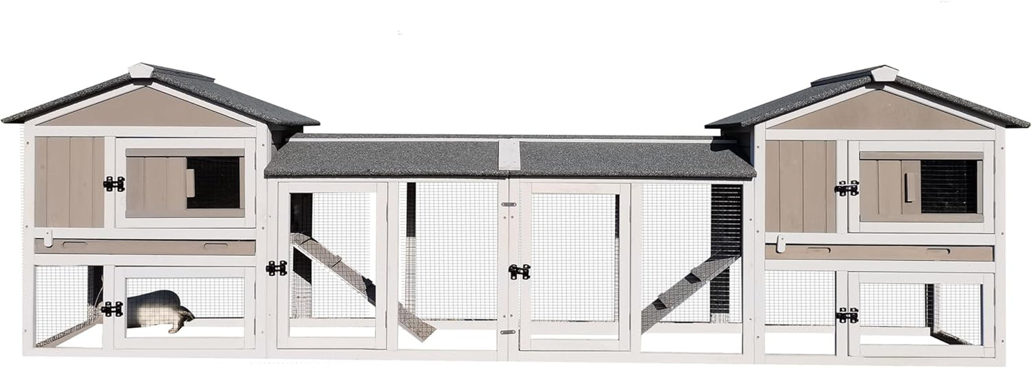 Indoor Outdoor Bunny Cage with Pull Out Tray for Small Pets