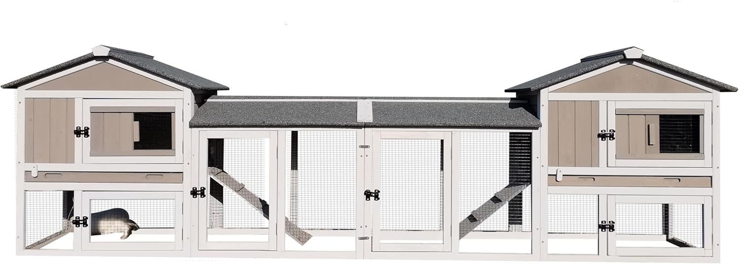 Indoor Outdoor Bunny Cage with Pull Out Tray for Small Pets