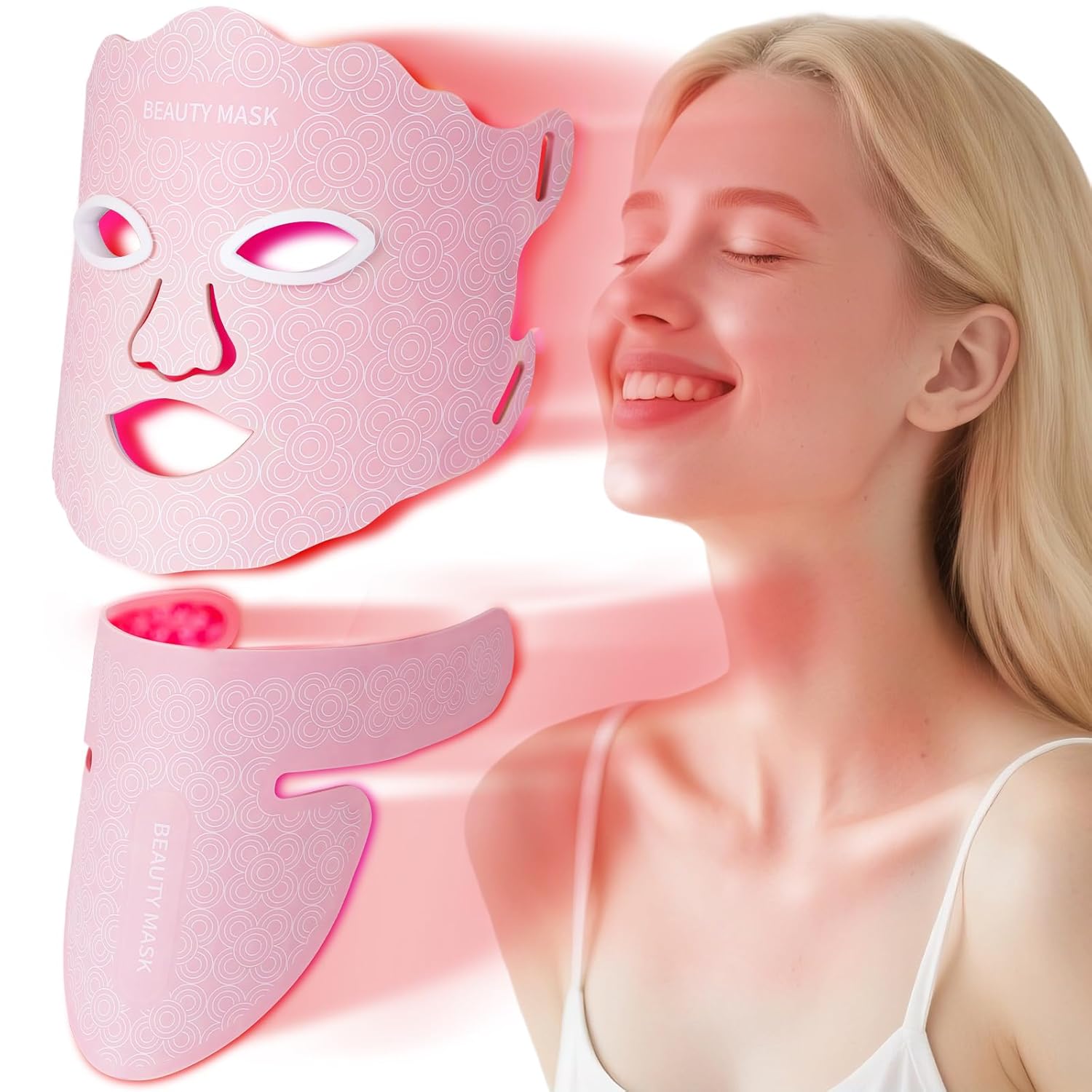 Red Light Therapy Mask for Face and Neck - 7 Color Options