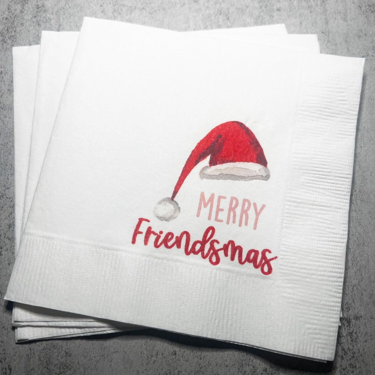 Festive Friendsmas Napkins Set - 25 Pieces