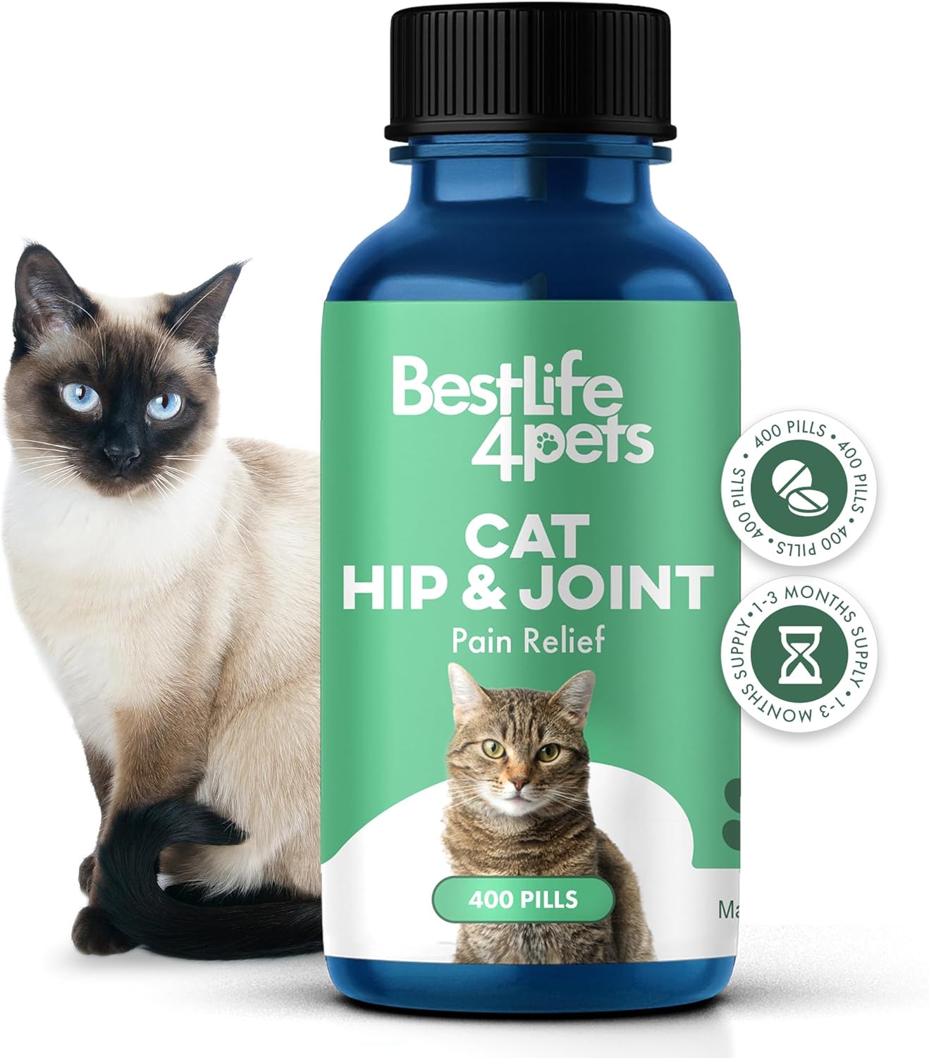 Cat Hip and Joint Support Supplement for Mobility and Flexibility
