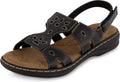 CUSHIONAIRE Women's Briar Comfort Sandal with Comfort Foam