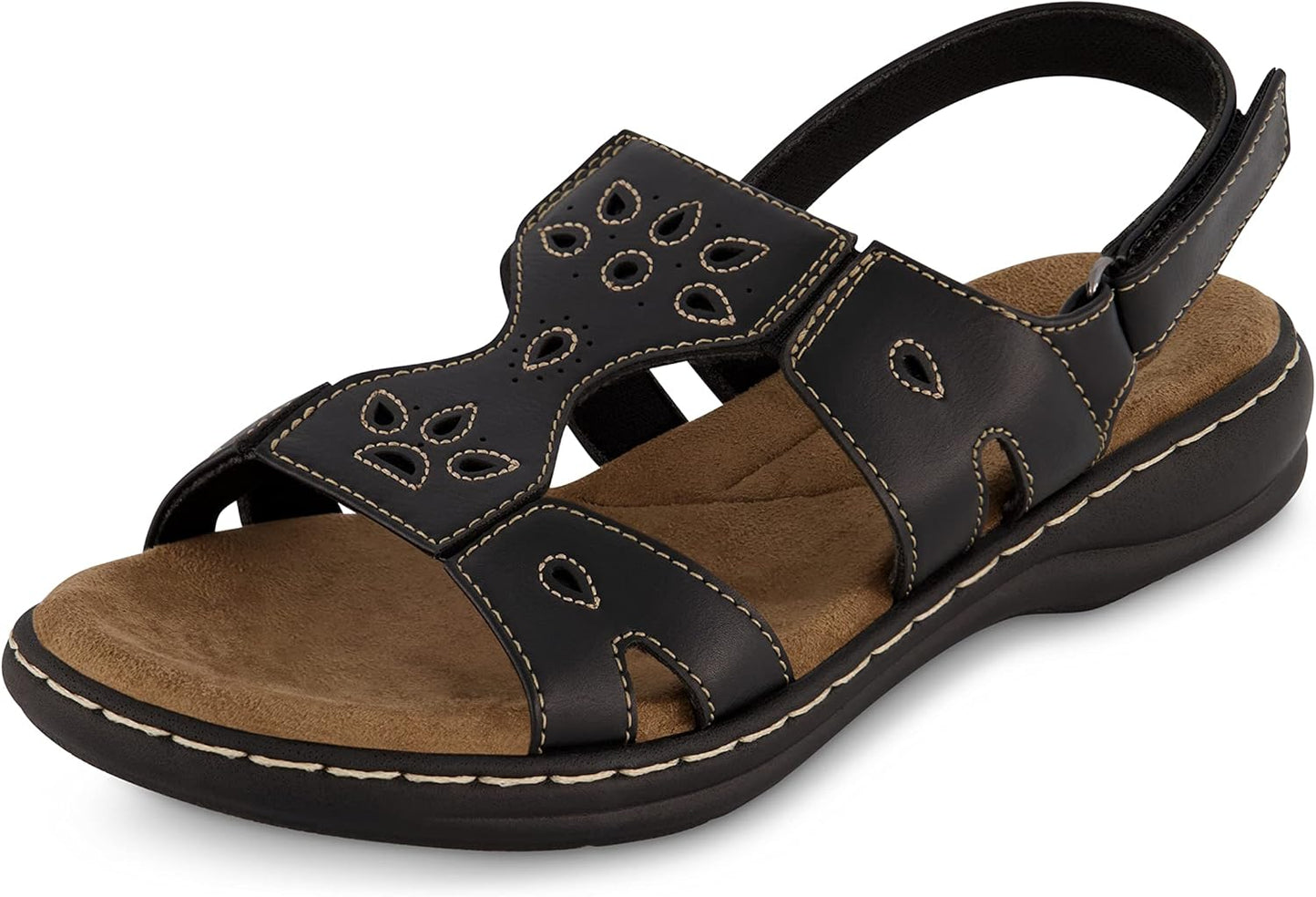 CUSHIONAIRE Women's Briar Comfort Sandal with Comfort Foam