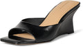 Wedge Sandals for Women - Square Toe Memory Foam Comfort