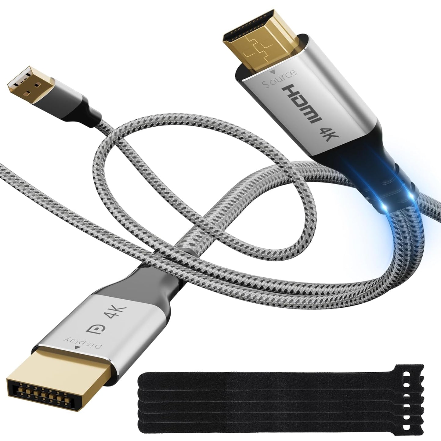 4K@60Hz HDMI to DP Adapter Cable