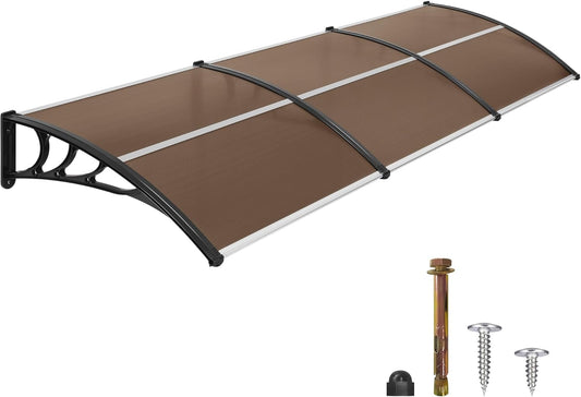 MCombo 40ft'x120ft' Dark Brown Polycarbonate Window Awning Canopy