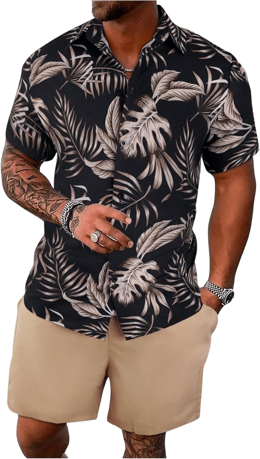 GORGLITTER Men's Vacation Beach Outfits for Stylish Summer Fun