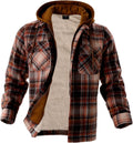 Plus Size Sherpa Lined Fleece Plaid Flannel Jacket for Men - S-5XL