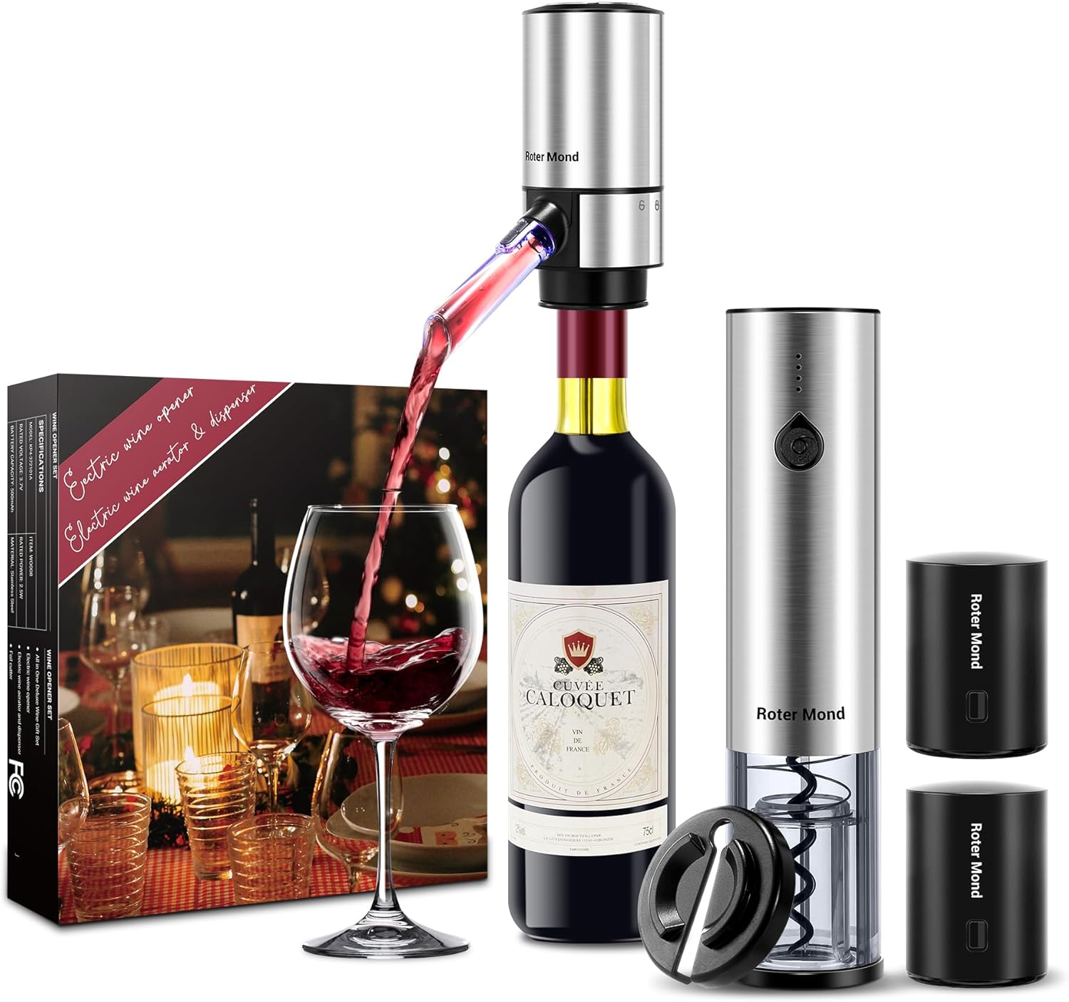 Electric Wine Opener Set for Effortless Wine Enjoyment