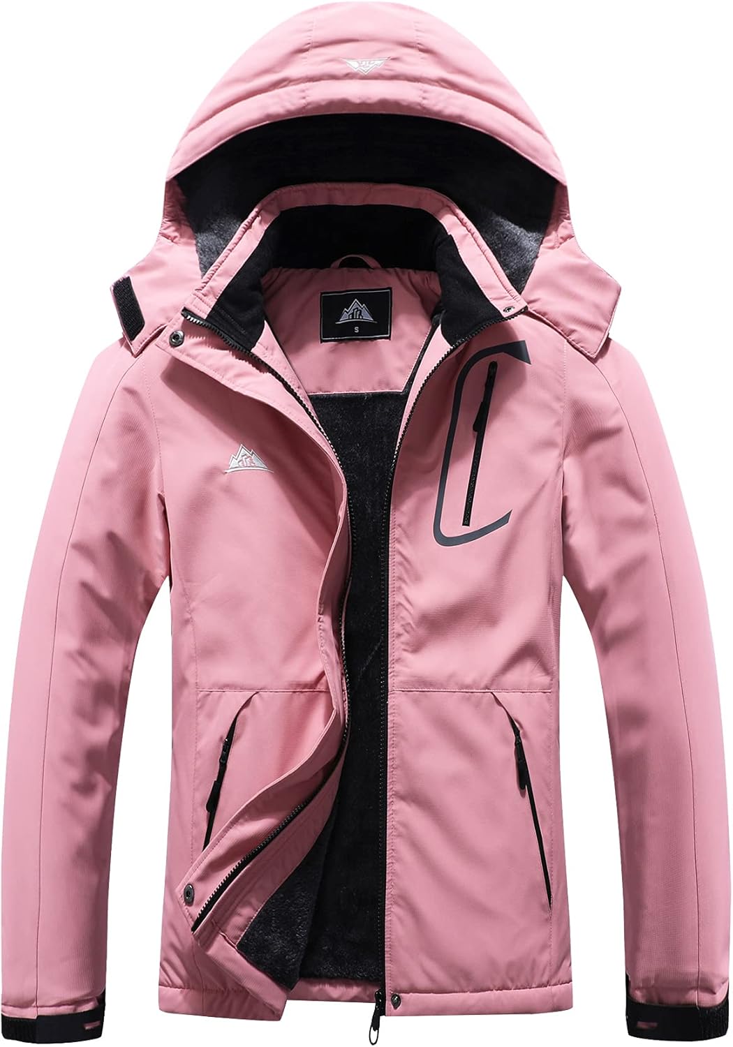 MOERDENG Women's Waterproof Ski Jacket for Winter Sports