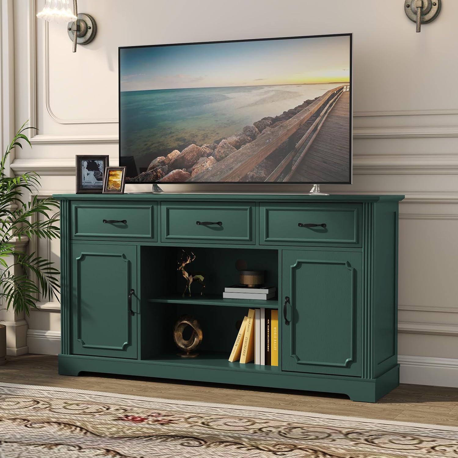 ARTPOWER Mid Century TV Stand - Storage Savvy Console
