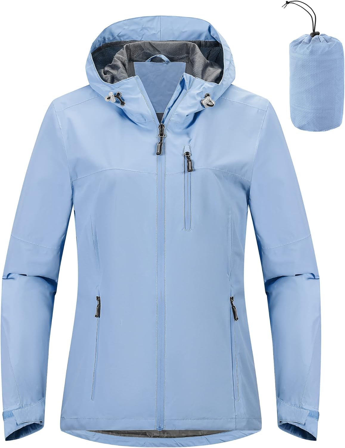 Packable Rain Jacket for Women - Lightweight Waterproof Cycling Gear
