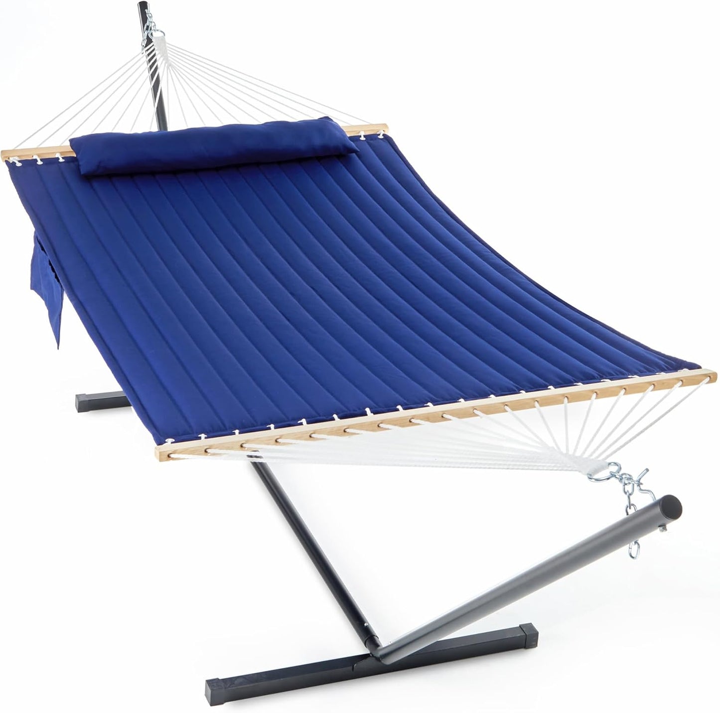 Double Hammock with Stand for Outside, Heavy Duty 55in Design