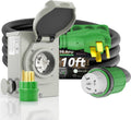 50 Amp Generator Cord 10FT and Power Inlet Box Combo - Reliable