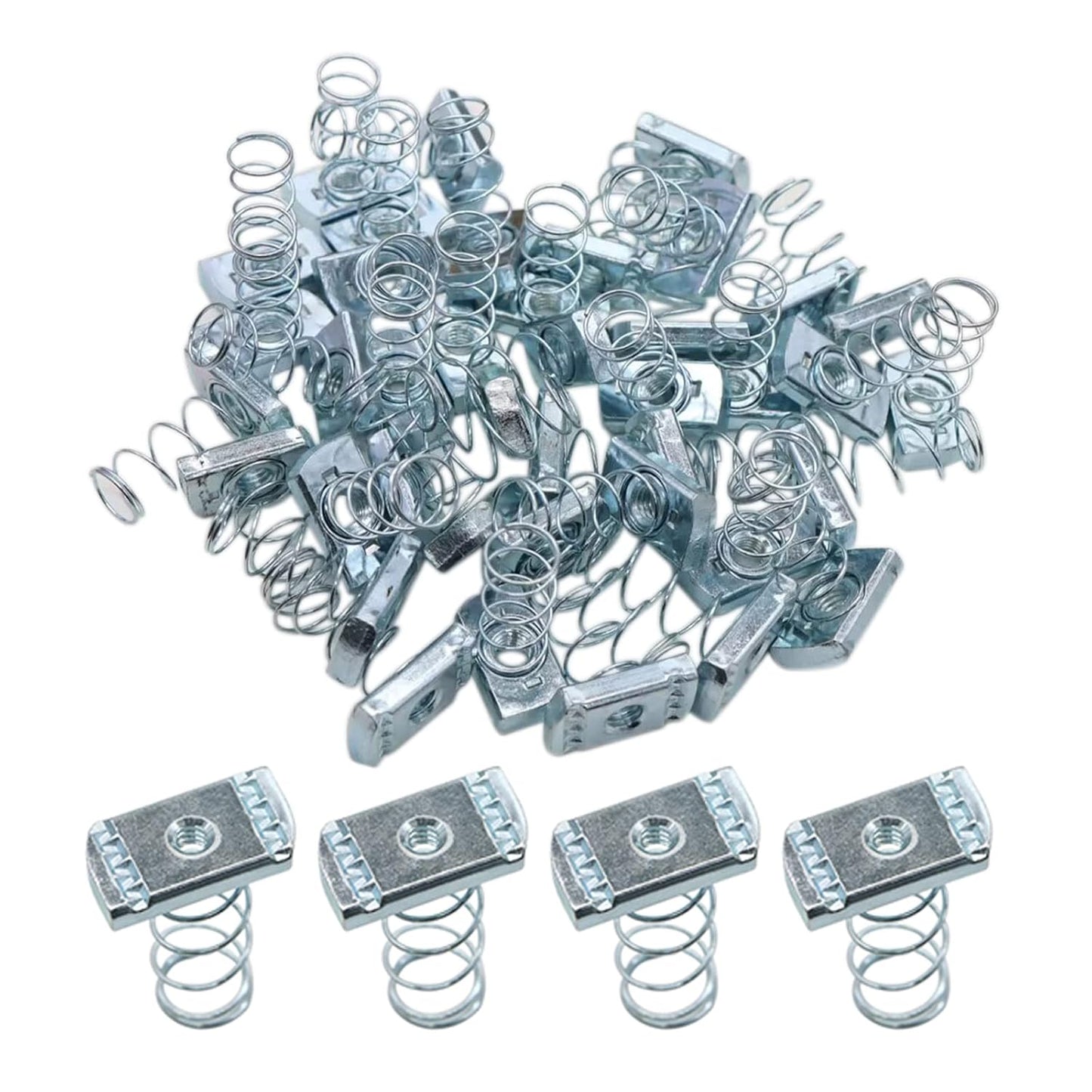 100 Pack of 1/4-20 Spring Channel Nuts for Strut Channels