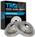TRQ Rear Brake Rotors Set Solid Compatible with 2007-2018 Acura RDX