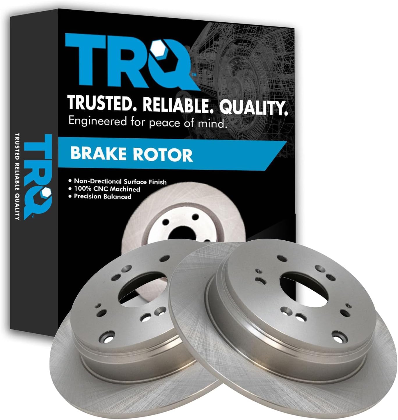 TRQ Rear Brake Rotors Set for Acura RDX and Honda CR-V
