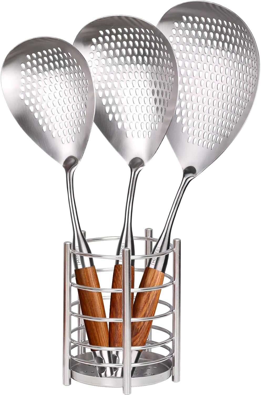 MARTE Skimmer Slotted Spoon Set of 4 for Cooking and Frying
