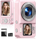 Digital Camera 4K 64MP Dual Screens Point and Shoot - Portable Vlog