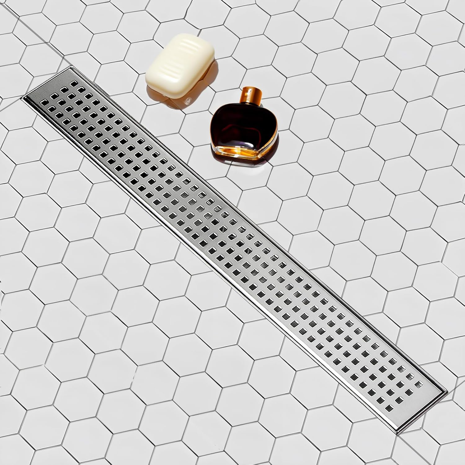 SaniteModar Linear Shower Drain 28 inch with Adjustable Feet
