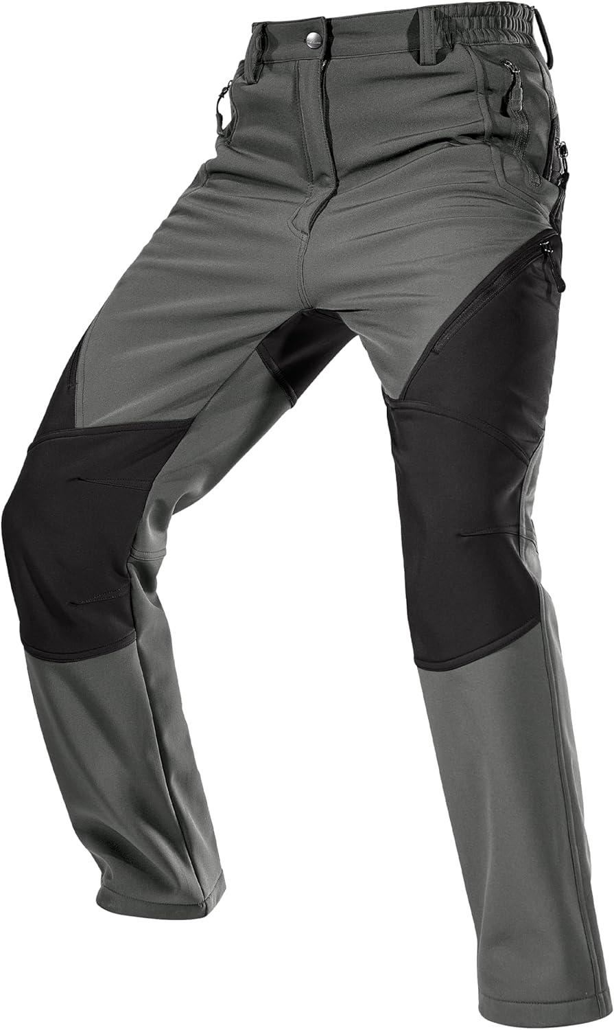 FREE SOLDIER Men's Fleece Lined Cargo Hiking Pants for Winter