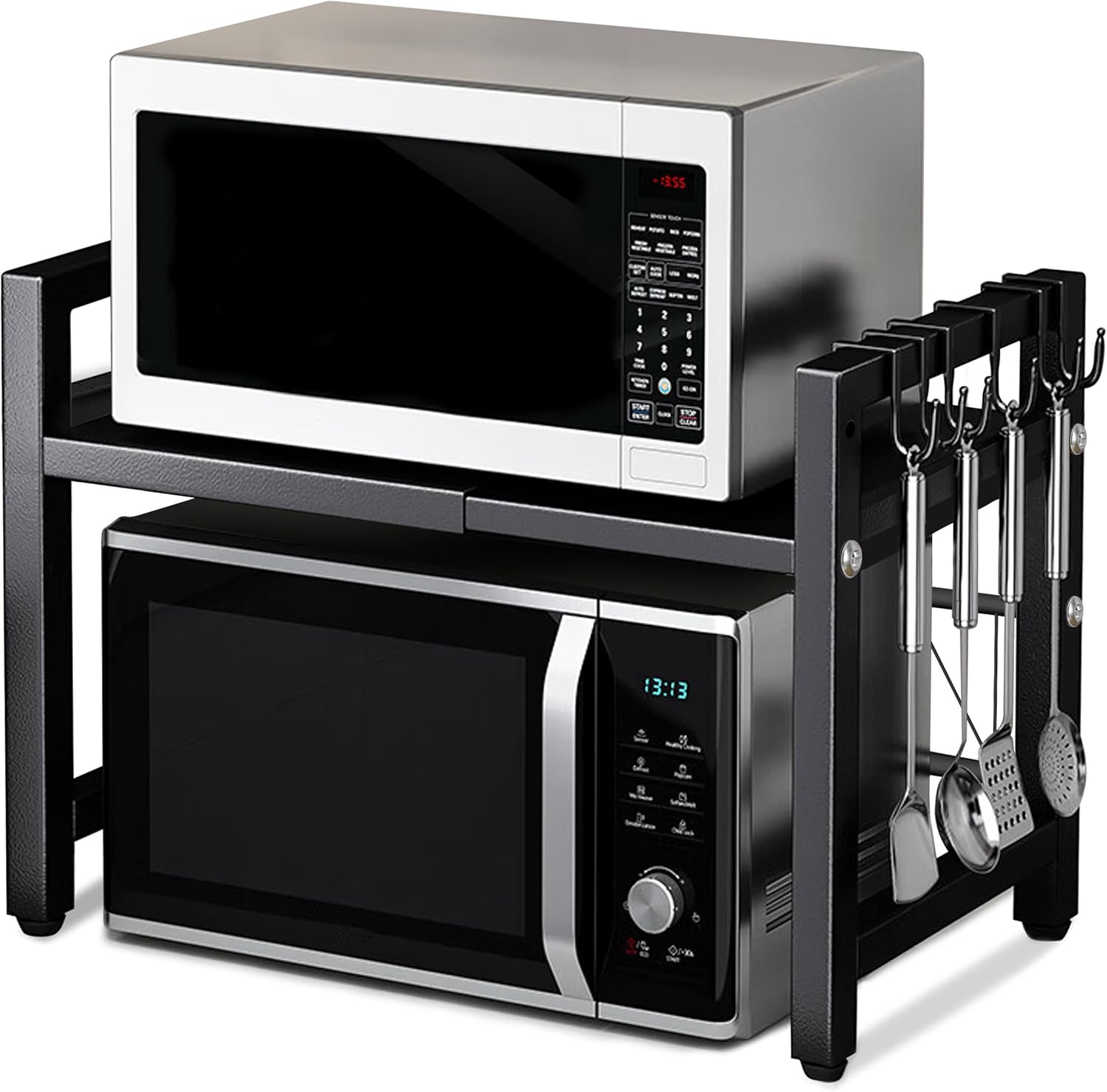 Caliee Expandable Microwave Stand - Organize Efficiently!