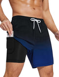 Mens Swim Trunks with Compression Liner 2 in 1 Quick Dry (Style 3WW5)