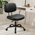 DUMOS Armless Office Desk Chair for Small Spaces and Comfort