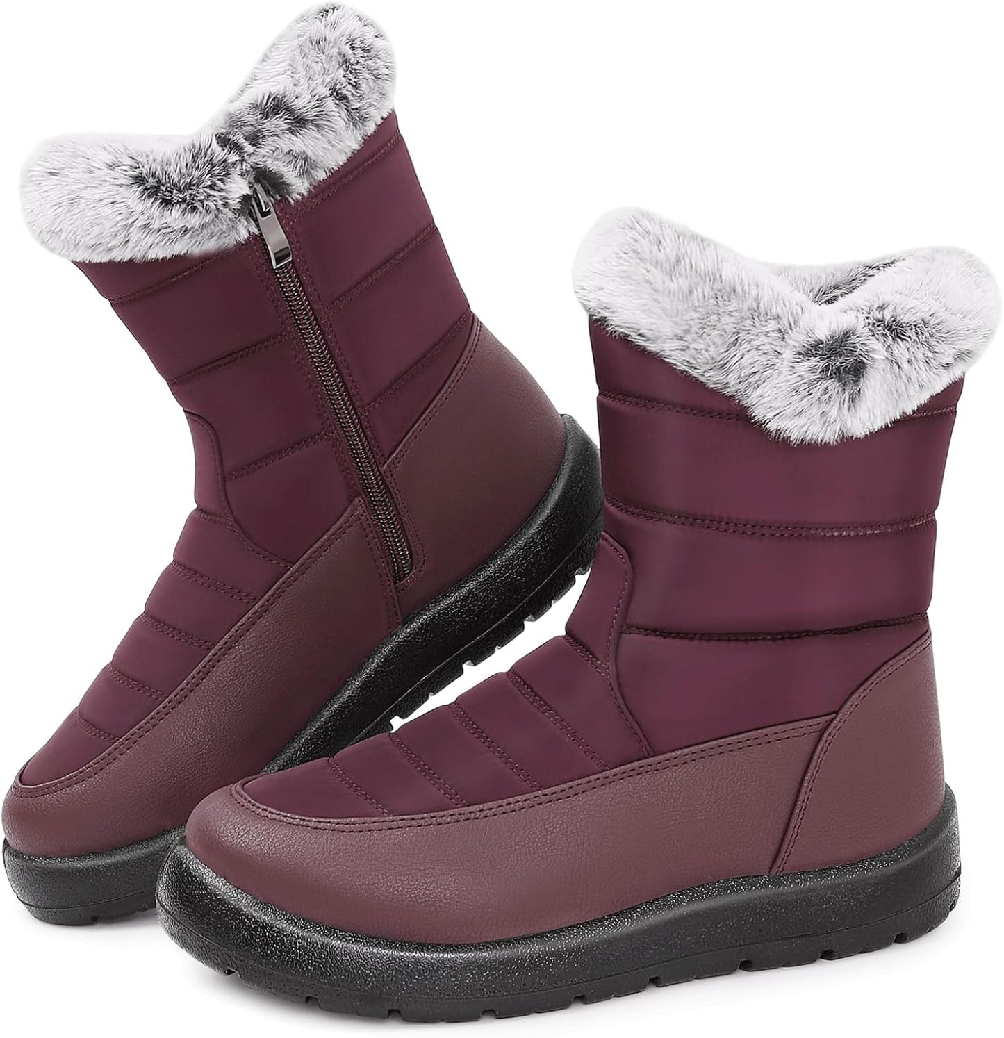 Winter Snow Boots for Women: Comfortable Waterproof Mid-Calf Booties