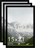15x21 Picture Frame Black 3 Pack - Simple Wall Hanging Frames