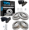 TRQ Front and Rear Brake Pad & Rotor Kit Compatible with 2003 Hyundai